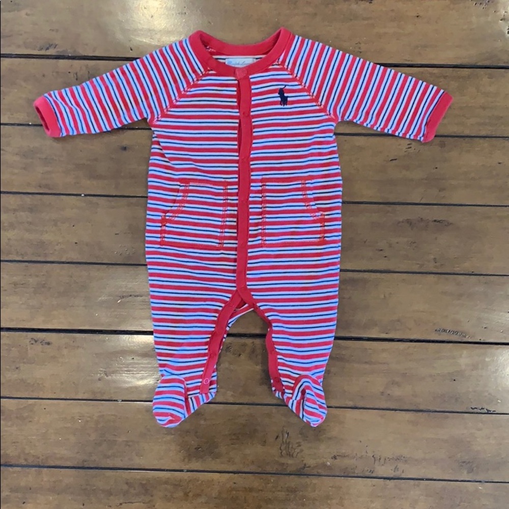 Infant Boys Ralph Lauren Footed Coverall